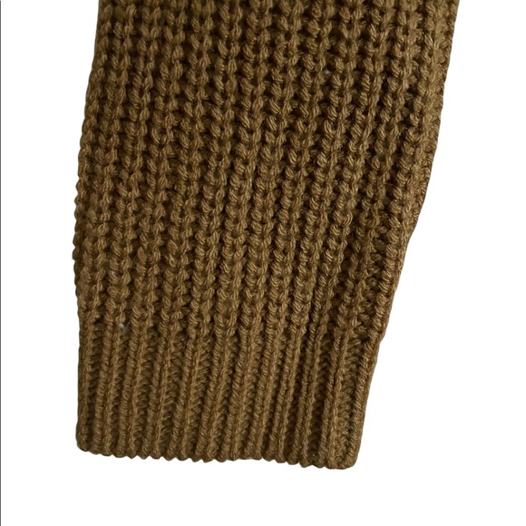 Brown / mustard yellow crop top chunky sweater size medium - Picture 6 of 8